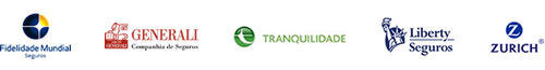 Logótipos das seguradoras parceiras